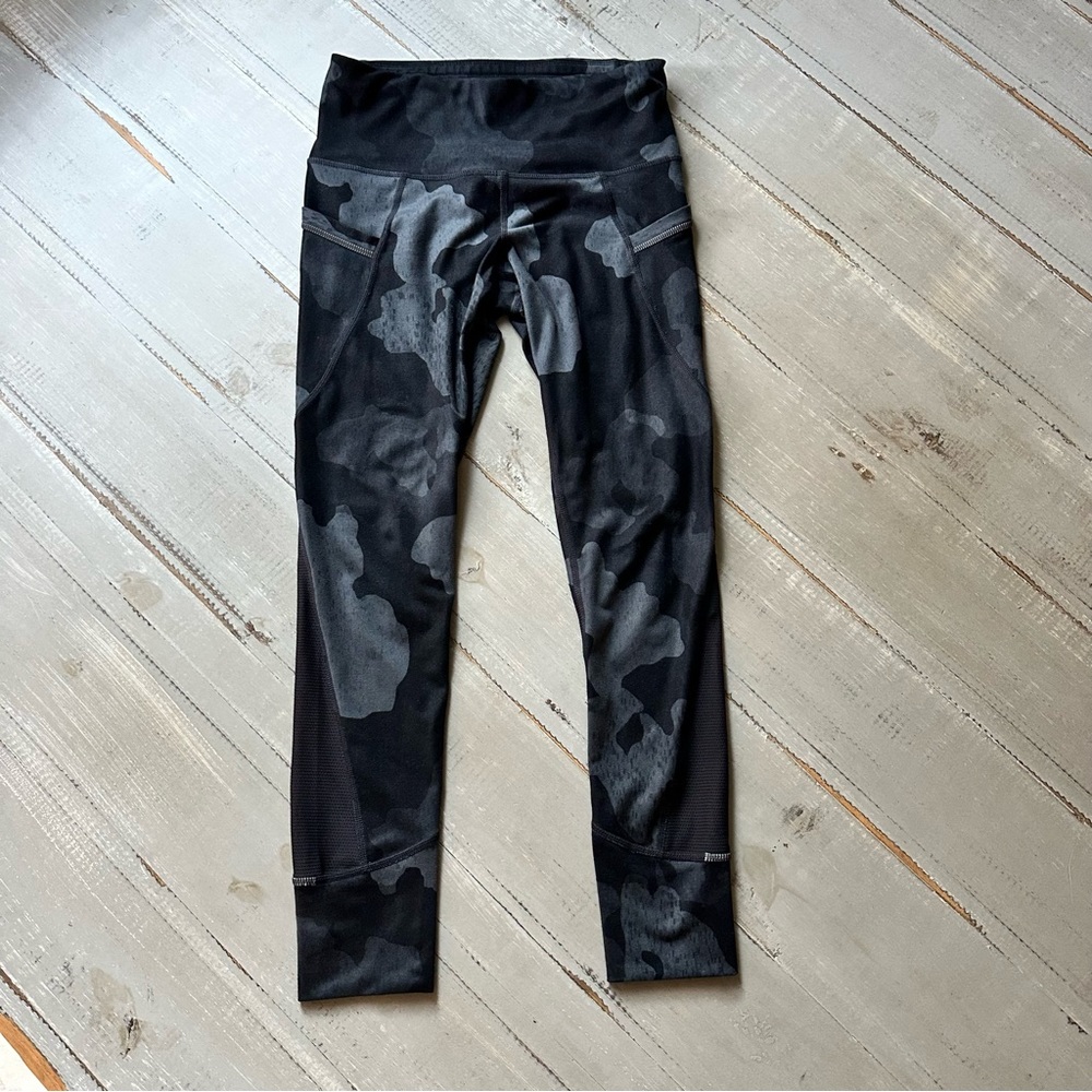 🖤🩶 Athleta Camo Leggings – Black/Gray – XXS 🩶🖤